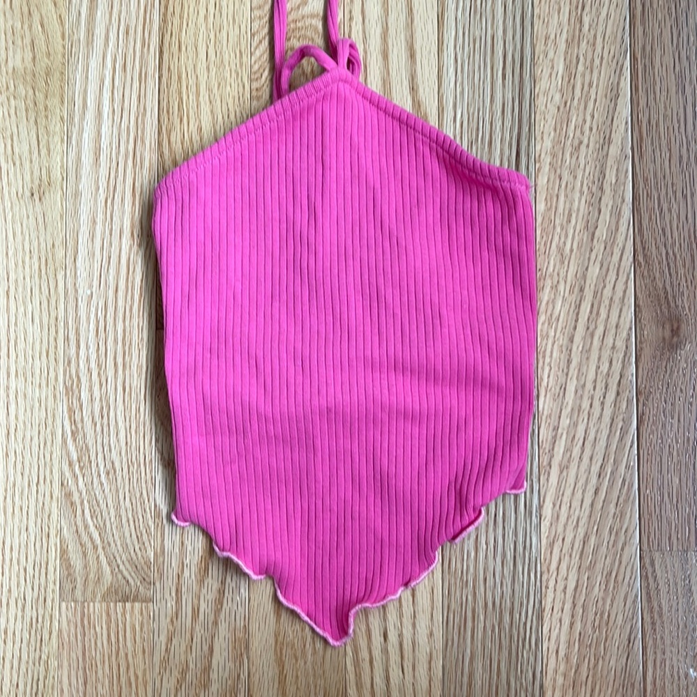 Pink Backless Cross Top - image 1